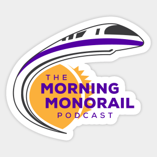 Morning Monorail Dark Logo w/ Overlapping Text Sticker